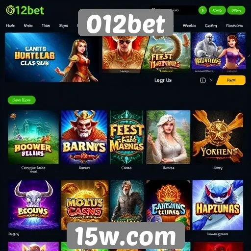 Visão geral das opções de jogos disponíveis no 012bet